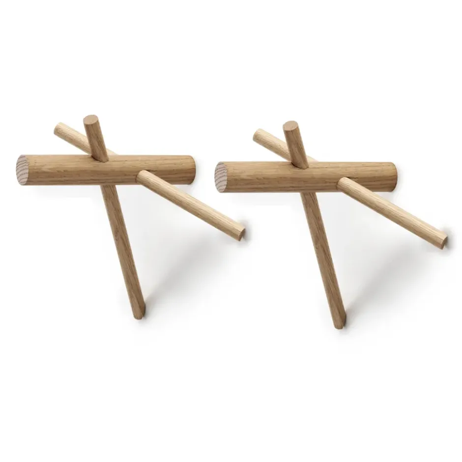Normann Sticks koukku, luonnonvärinen 2:n pakkaus