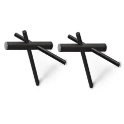 Normann Sticks koukku, musta 2:n pakkaus