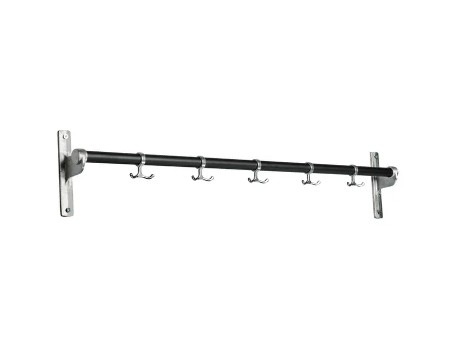 Nostalgi koukkutanko 100 cm, Musta-Alumiini