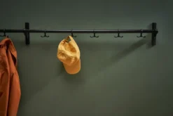 Nostalgi koukkutanko 100 cm, Mustaksi petsattu tammi-alumiini