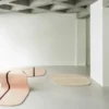 Oona matto 140 x 140 cm, Hiekka