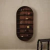 Oval Dorm hylly, Smoked oak