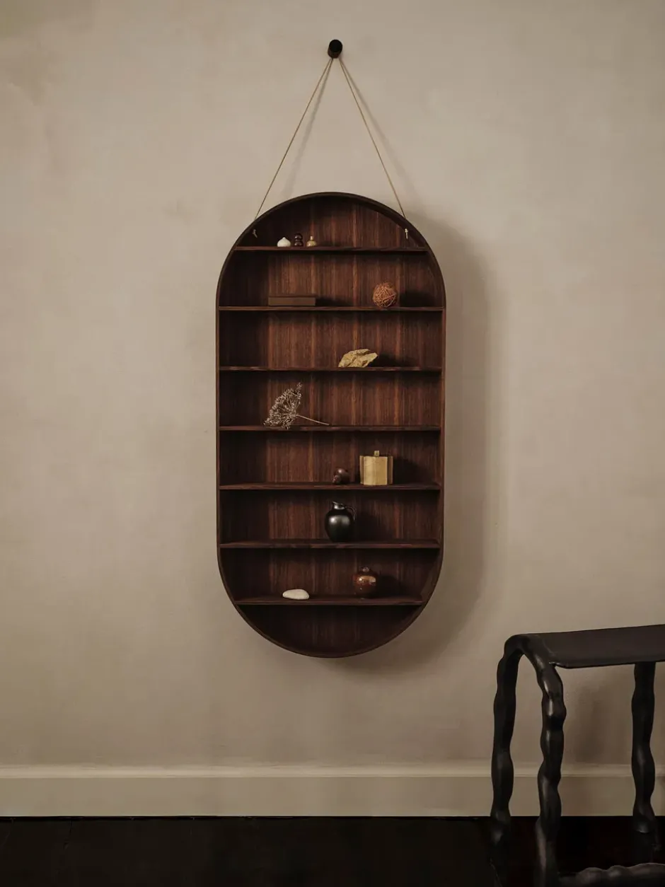 Oval Dorm hylly, Smoked oak
