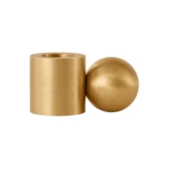 Palloa kynttilänjalka pieni, Harjattu messinki