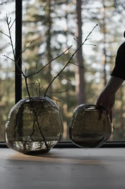 Pebble maljakko ruskea, Pieni Ø 20 cm