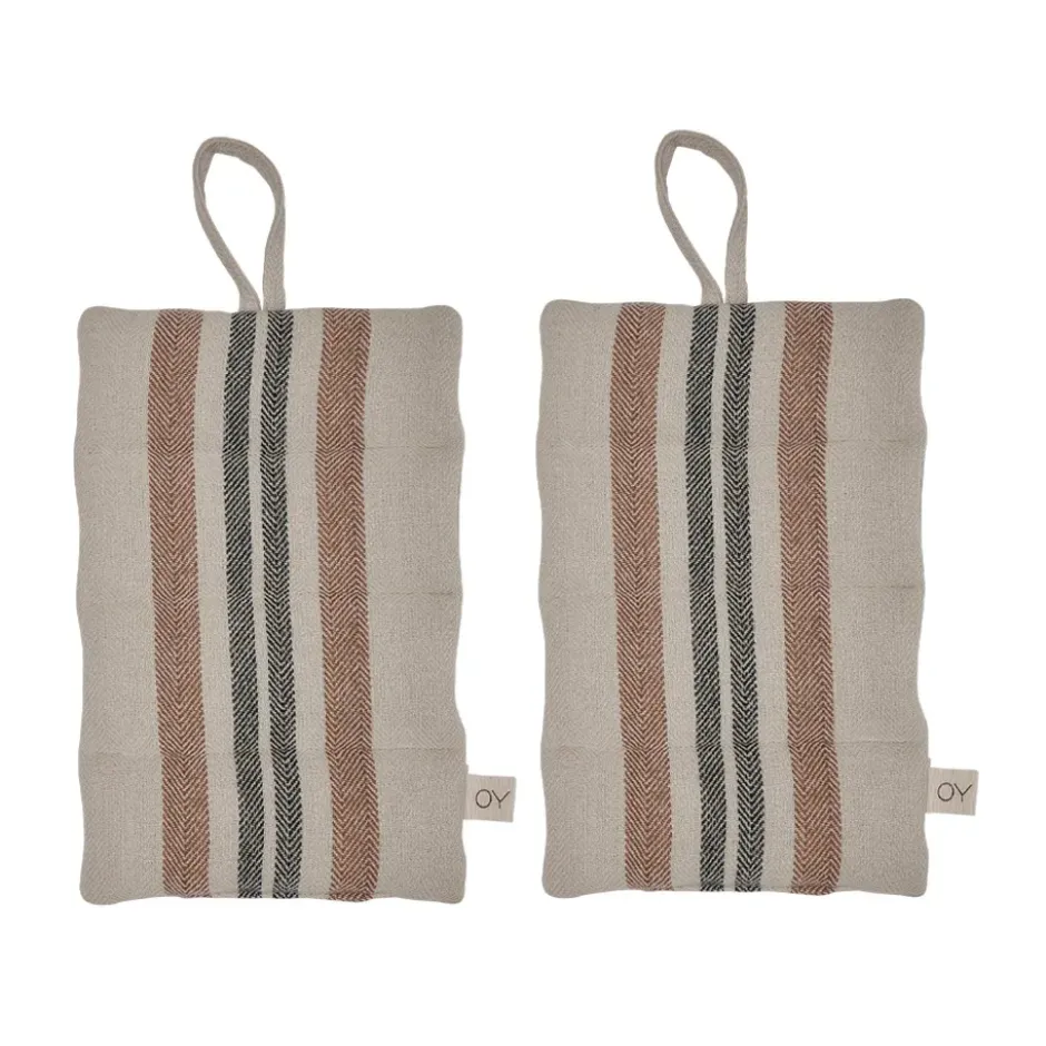 Pellava patalappu 2-pack, Karamelli