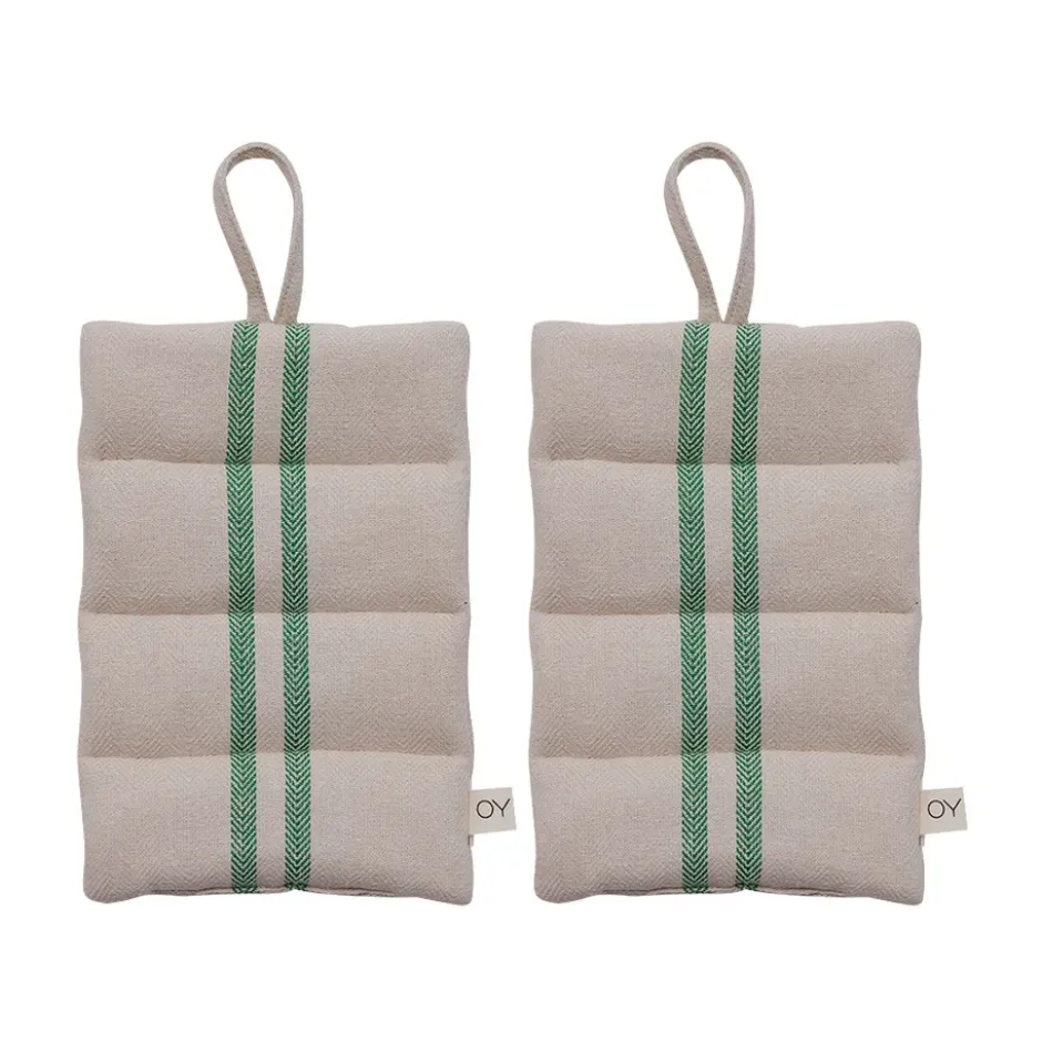 Pellava patalappu 2-pack, Vihreä