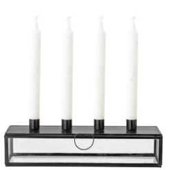 Pelo adventtikynttilänjalka 34 cm, Musta-kirkas