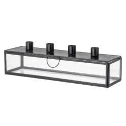 Pelo adventtikynttilänjalka 34 cm, Musta-kirkas