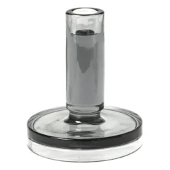 Petra kynttilänjalka smoked pearl dark grey, 14 cm