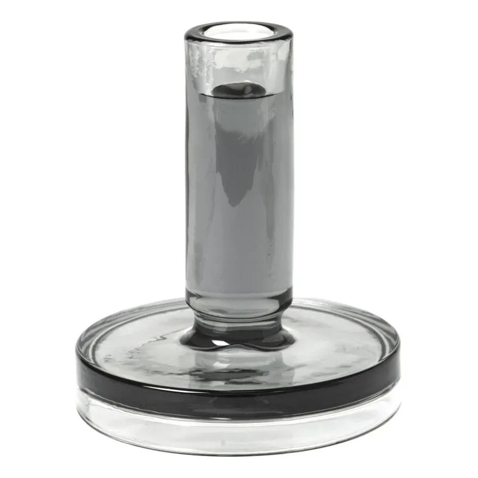 Petra kynttilänjalka smoked pearl dark grey, 14 cm