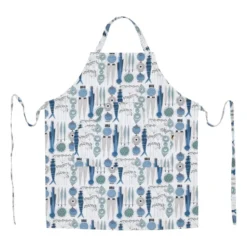 Picknick esiliina pieni kuvio, Sininen-beige