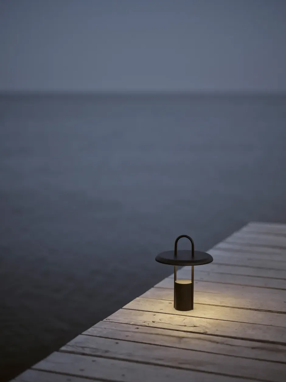 Pier LED-valaisin kannettava 25 cm, Black