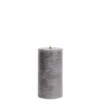 Pillar LED-kynttilä 7,8x15 cm, Harmaa