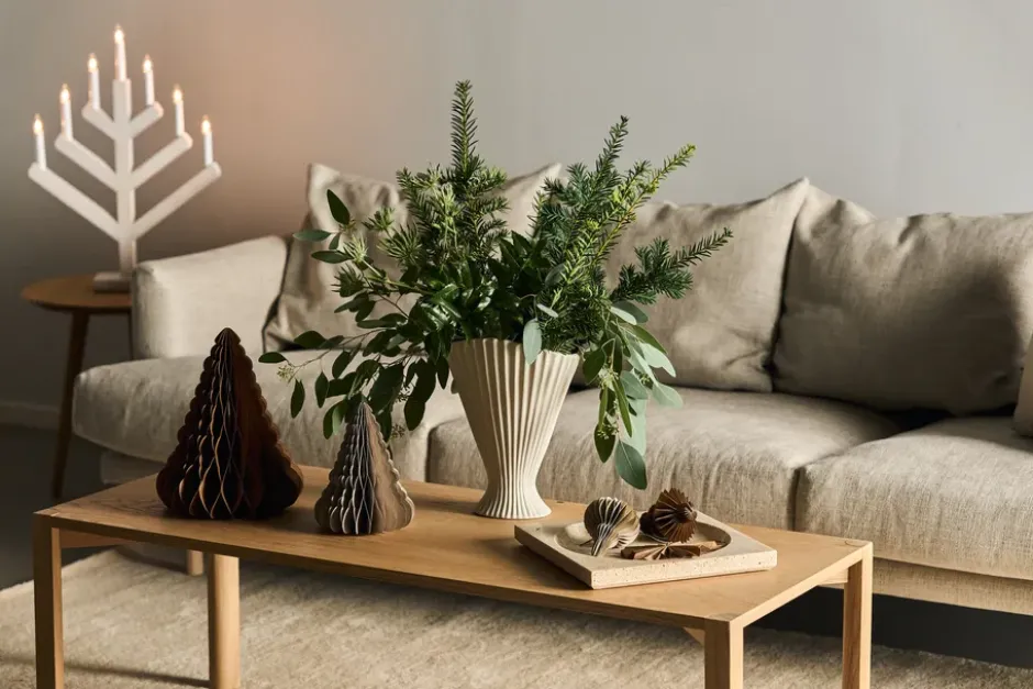 Pine adventtikynttilänjalka 62 cm, Valkolaseroitu