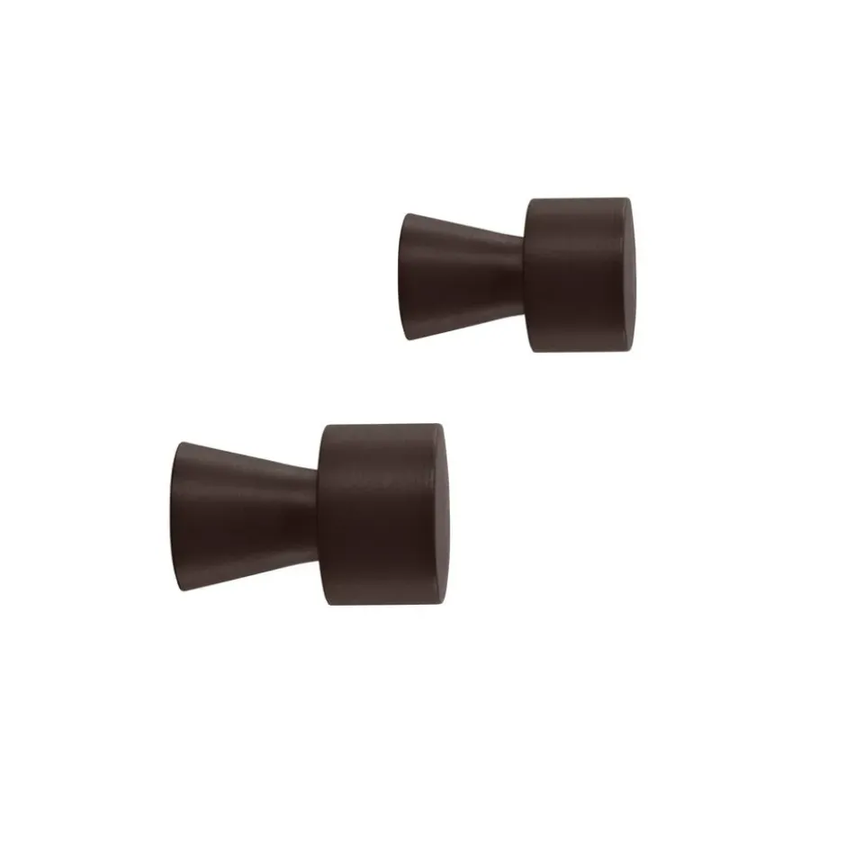 Pin koukku, 2-pakkaus, Ruskea