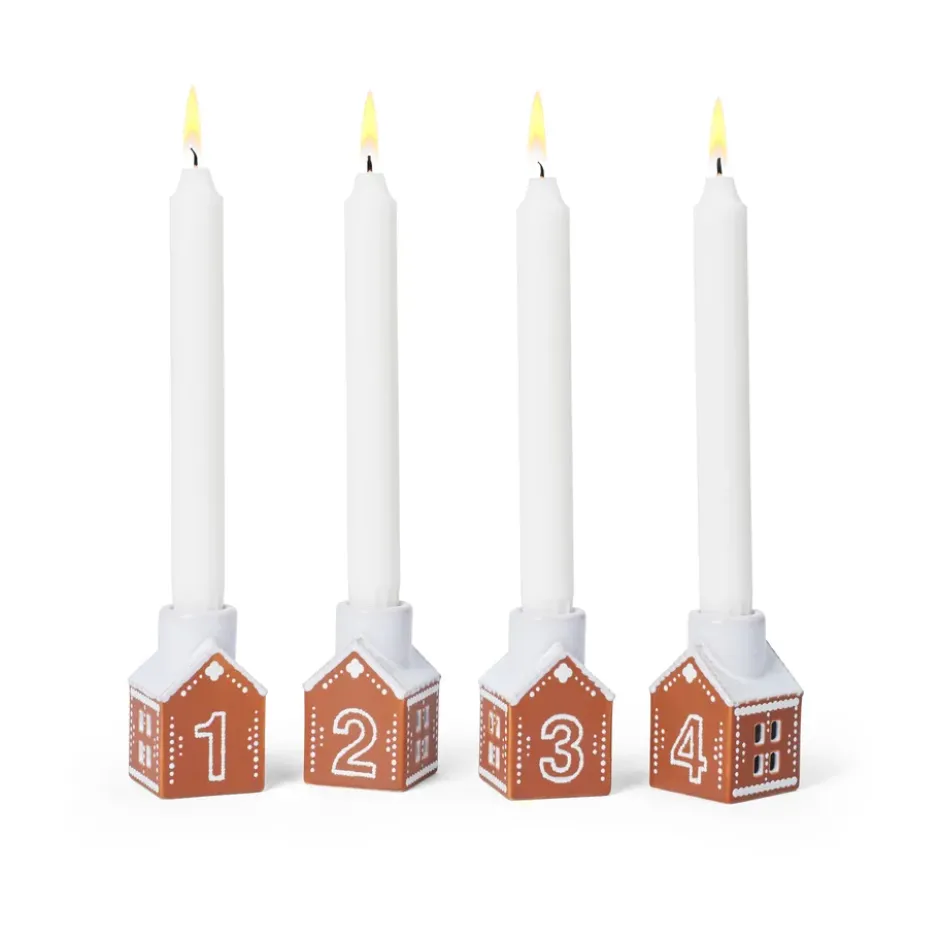 Piparkakku adventtikynttelikkö 4 osaa, Ruskea