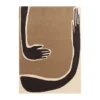 Pose matto, Coffee-off white, 140x200 cm