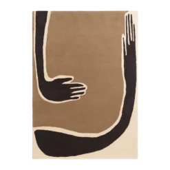 Pose matto, Coffee-off white, 140x200 cm