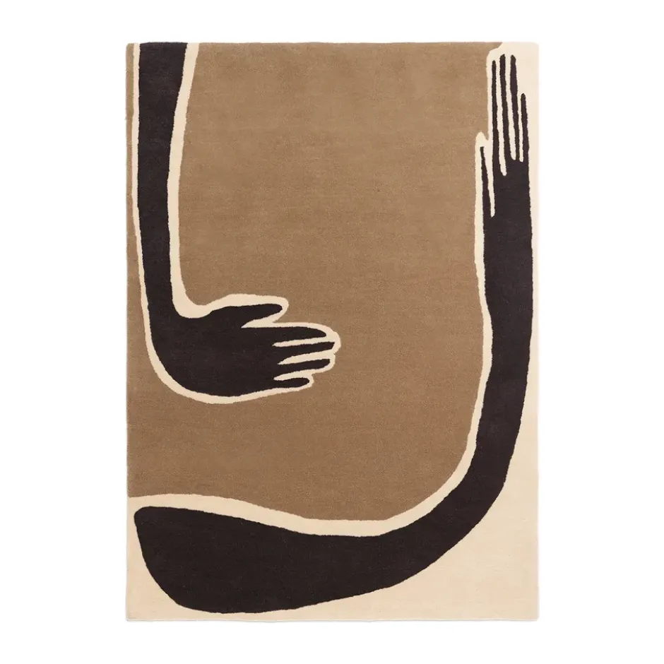 Pose matto, Coffee-off white, 140x200 cm