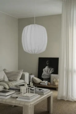 Prisma lampunvarjostin Ø 45 cm pellava, White