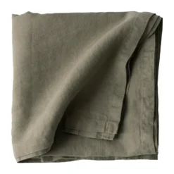 Pöytäliina pellavaa 175x175 cm, Olive