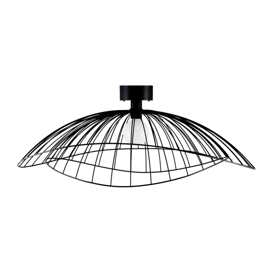 Ray plafond Ø85 cm, Musta