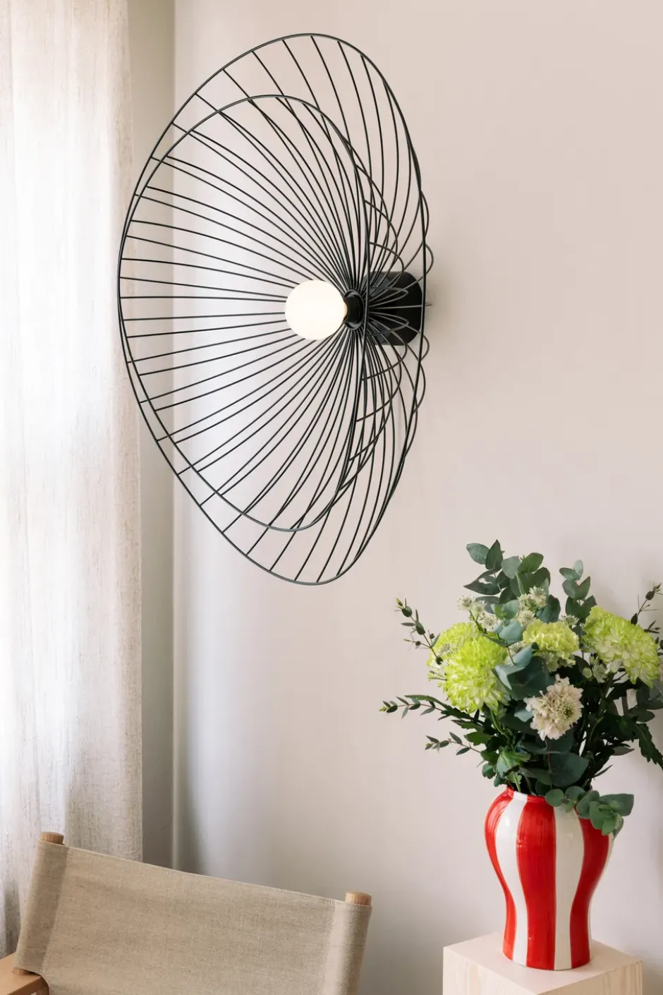 Ray plafond Ø85 cm, Musta