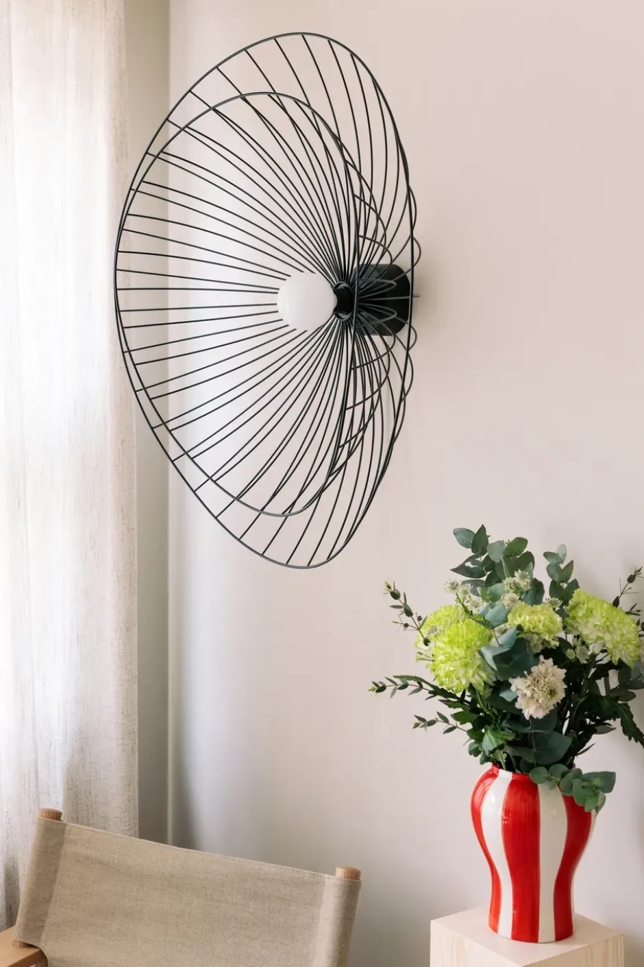 Ray plafond Ø85 cm, Musta