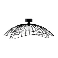 Ray plafond Ø85 cm, Musta