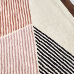 Rectangles-villamatto, vaaleanpunainen, 200x300 cm