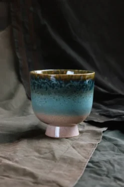 Retro kukkaruukku Ø20,5 cm, Lagoon