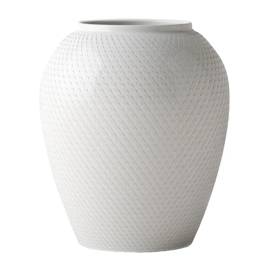 Rhombe maljakko Ø 21,5 cm, Valkoinen