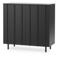 Rib kaappi 96 x 98,5 cm, Soft Black