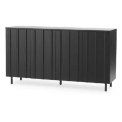 Rib sivupöytä 45 x 159 cm, Soft Black