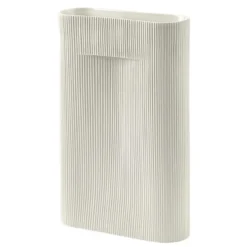 Ridge maljakko 48,5 cm, Off white