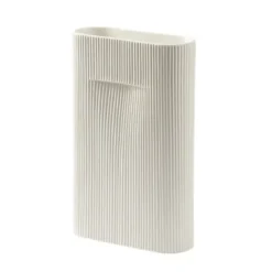 Ridge maljakko 35 cm, Off white