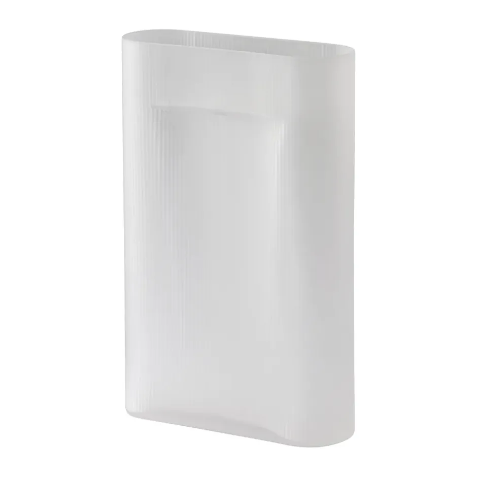 Ridge maljakko huurrettu lasi 48,5 cm, White