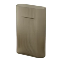 Ridge maljakko huurrettu lasi 35 cm, Taupe