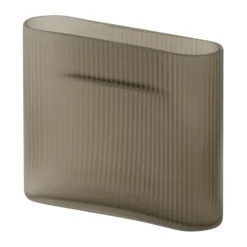 Ridge maljakko huurrettu lasi 16,5 cm, Taupe
