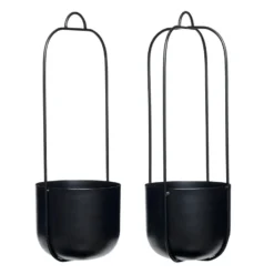 Ripustettava ruukku 2-pack, Musta
