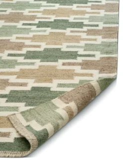 Röllakan Korsnäs matto, Vihreäbeige, 170×230 cm