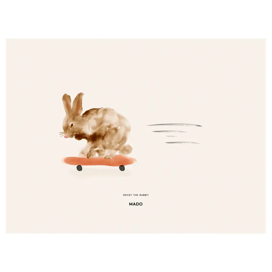 Rocky the Rabbit -juliste, 30x40 cm