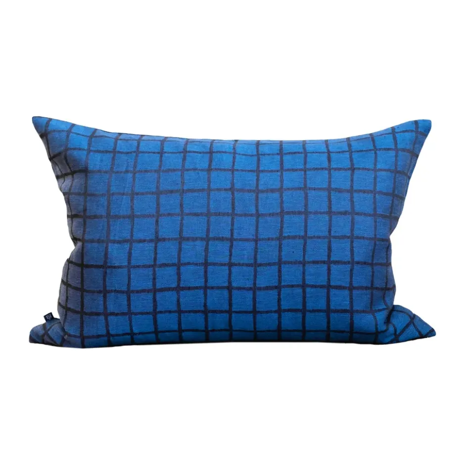 Rutig tyynynpäällinen 48 x 68 cm, Blue-black