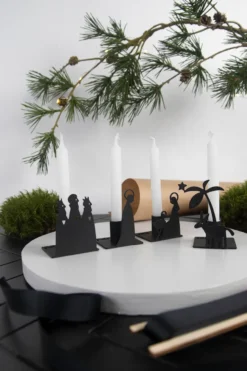 Seimi adventtikynttilänjalka metali, Pieni