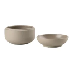 Sensu purkki kannella Ø10,5x7,5 cm, taupe
