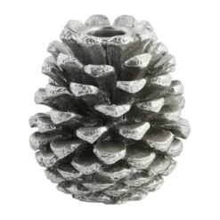 Serafina kynttilänjalka käpy 10 cm, Antiikkihopea