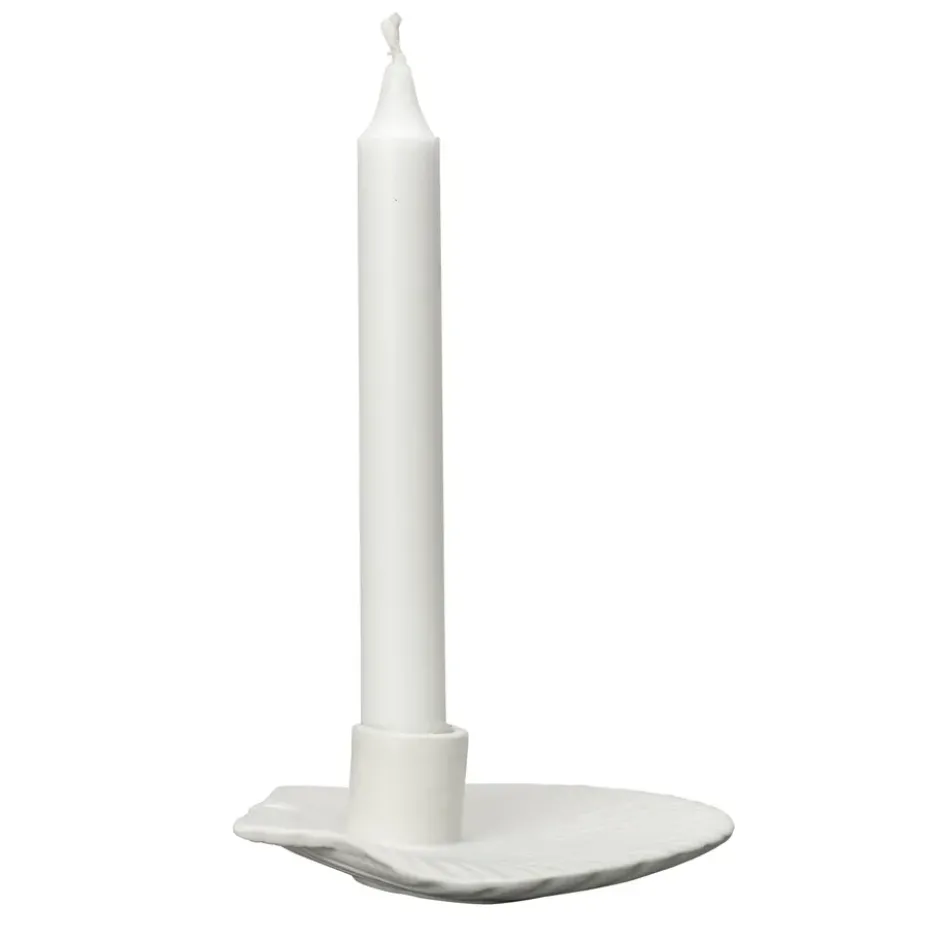 Shell kynttilänjalka 15,5 cm, White