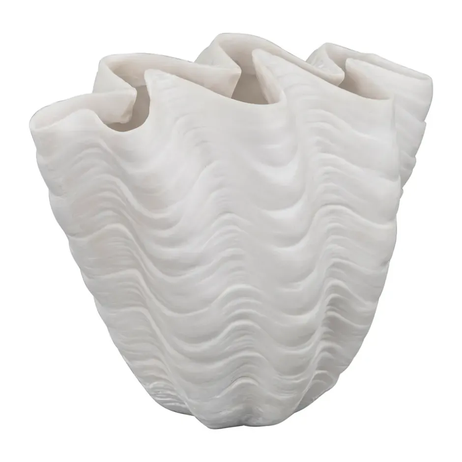 Shell-maljakko, Pieni, 22 cm, white