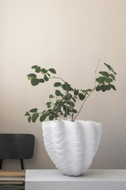 Shell-maljakko, Suuri, 30 cm, white
